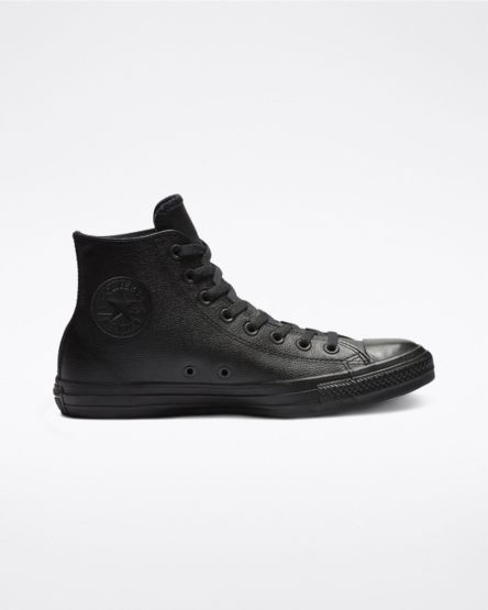 Dámské Boty Vysoké Converse Chuck Taylor All Star Læder Černé | CZ UZS3197